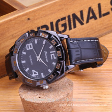 New arrival Vintage Genuine Leather band watch for men, quartz wrist watch